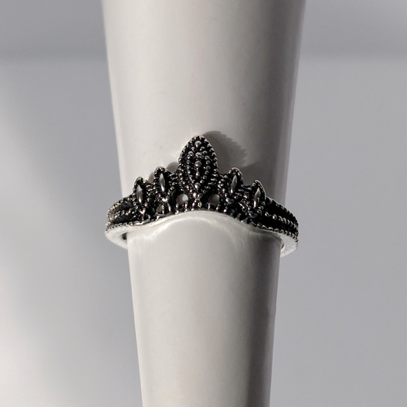 Silver gypsy boho classic ring  size 5 - Picture 2 of 4